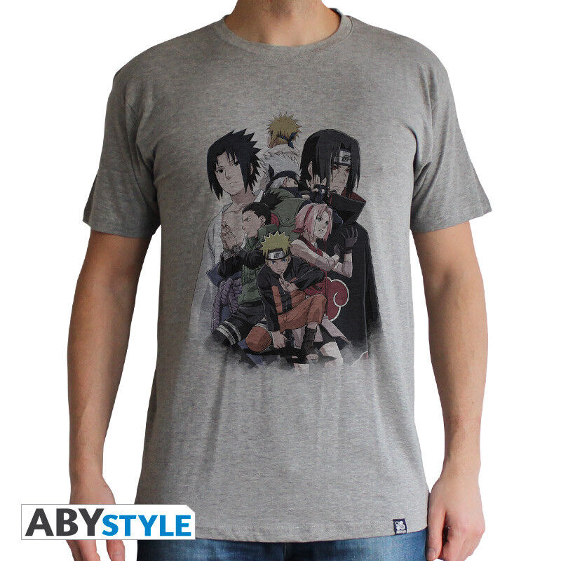 Abysse: Naruto Shippuden - T-Shirt Unisex (M) - Group (Grey)