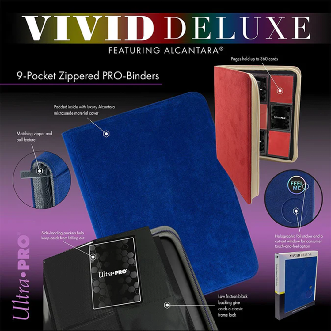 Ultra Pro | Vivid Deluxe - Red | 9-Pocket Zippered PRO-Binder