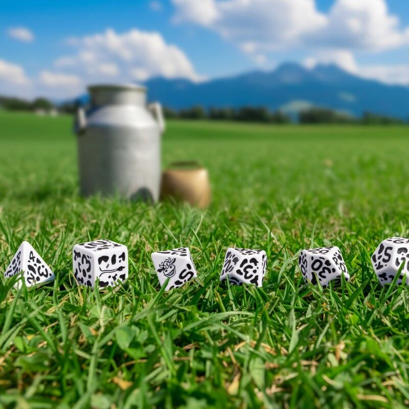Q Workshop | MOOzilla | Cow Dice Set