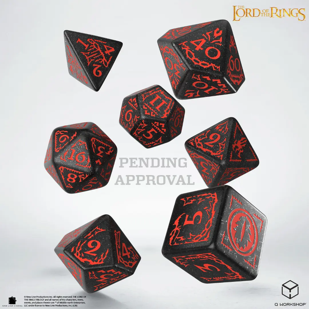 Q Workshop | Mordor Dice Set | The Lord of the Rings