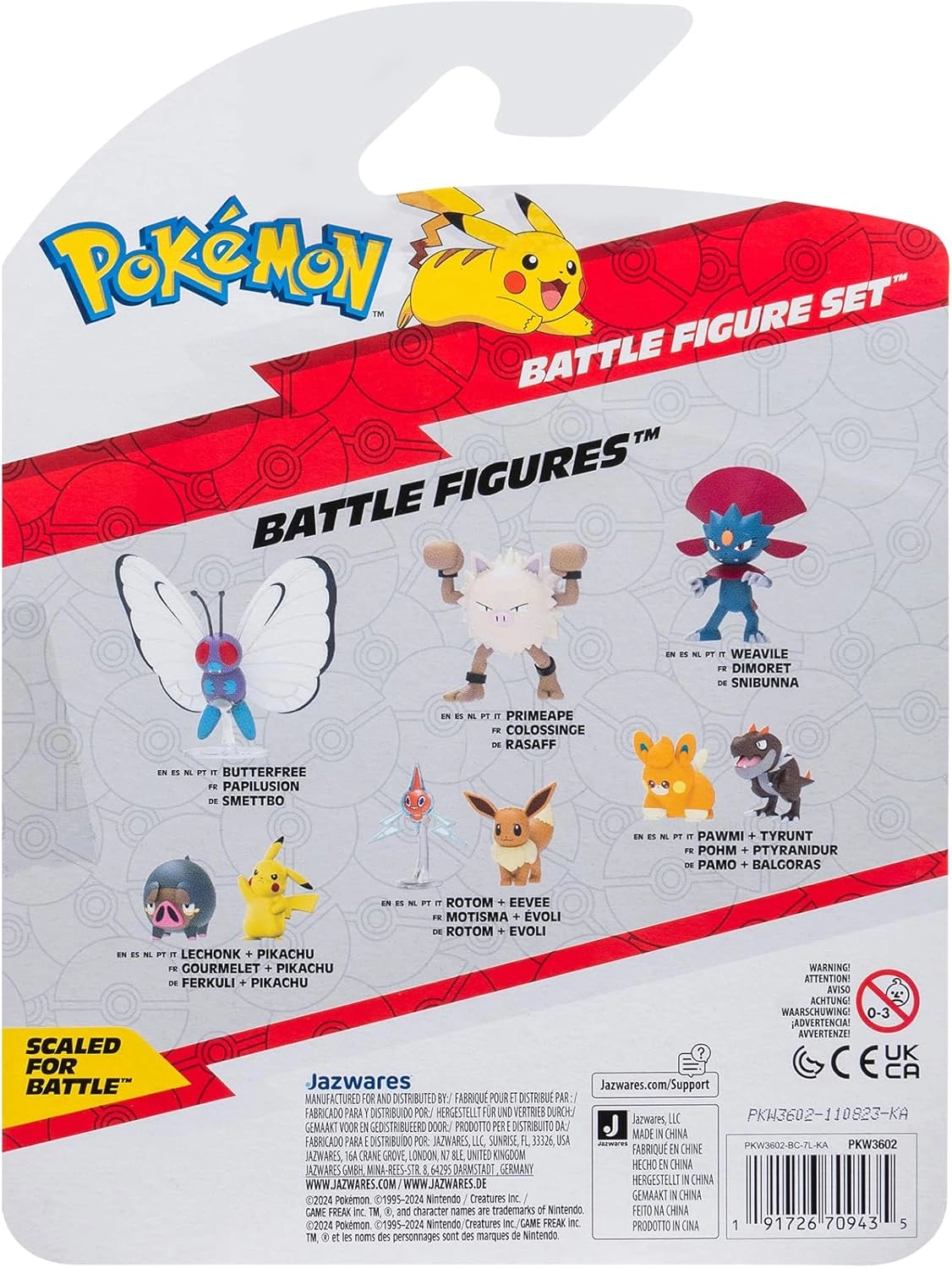 Jazwares: Pokémon Battle Figure Set - Fennekin, Lechonk & Sirfetch'd