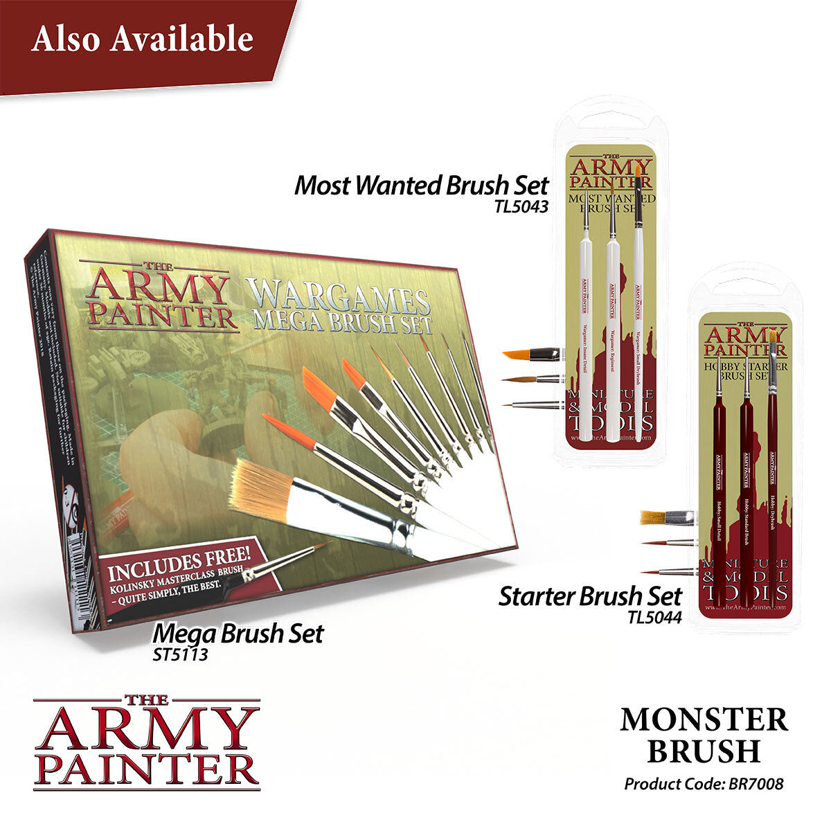 The Army Painter - Monster - Wargamer Brush