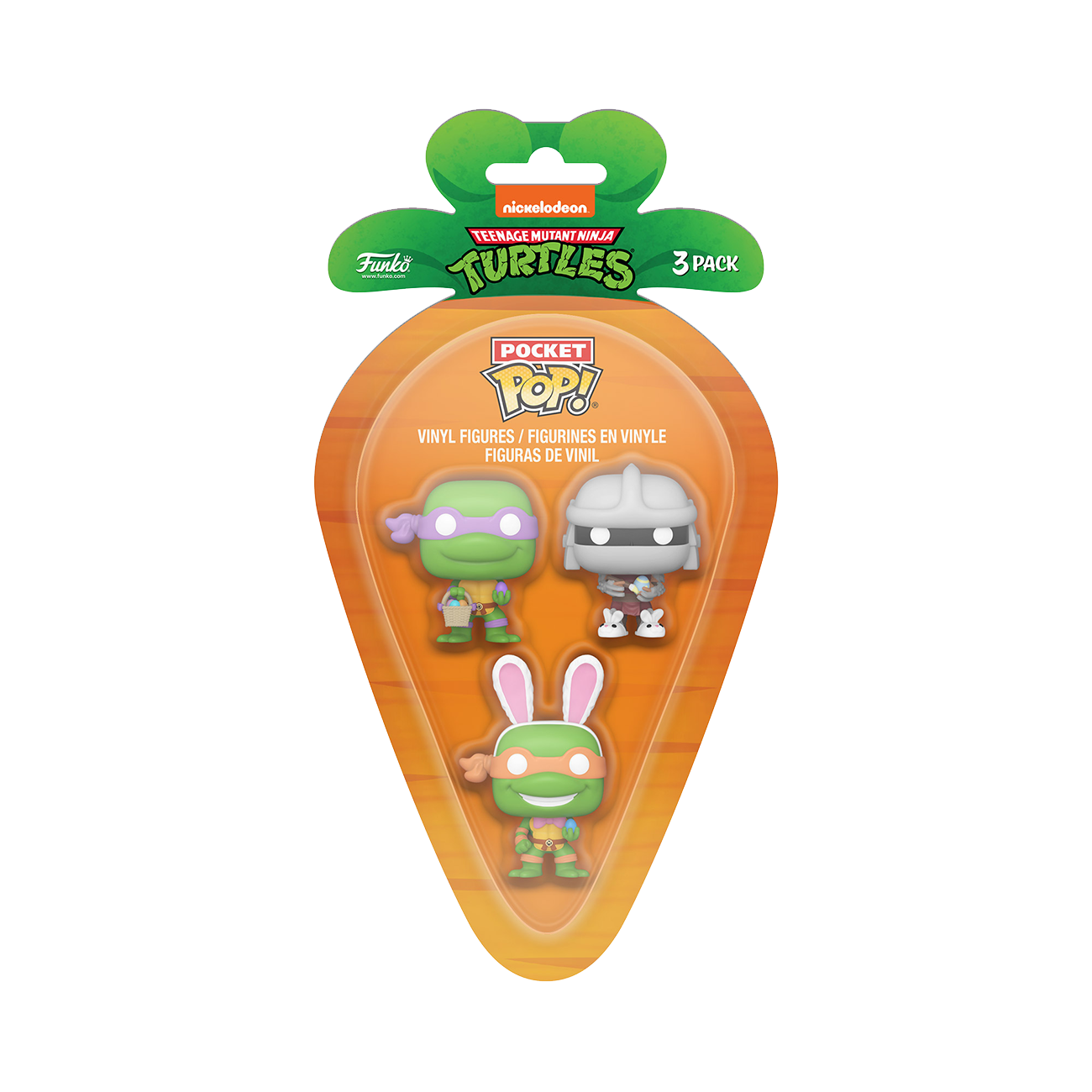 Pocket POP: Donatello, Shredder & Michelangelo Carrot Pocket 3PK - Teenage Mutant Ninja Turtles