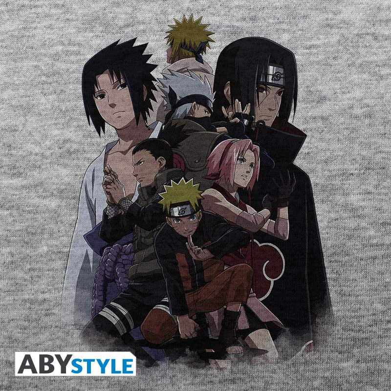 Abysse: Naruto Shippuden - T-Shirt Unisex (XXL) - Group (Grey)