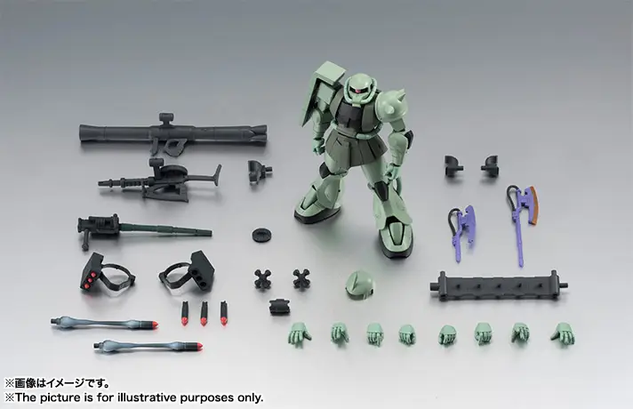 Tamashii Nations | MS-06 Zaku (Version A.N.I.M.E. Reissue) The Robot Spirits (13cm) | Gundam