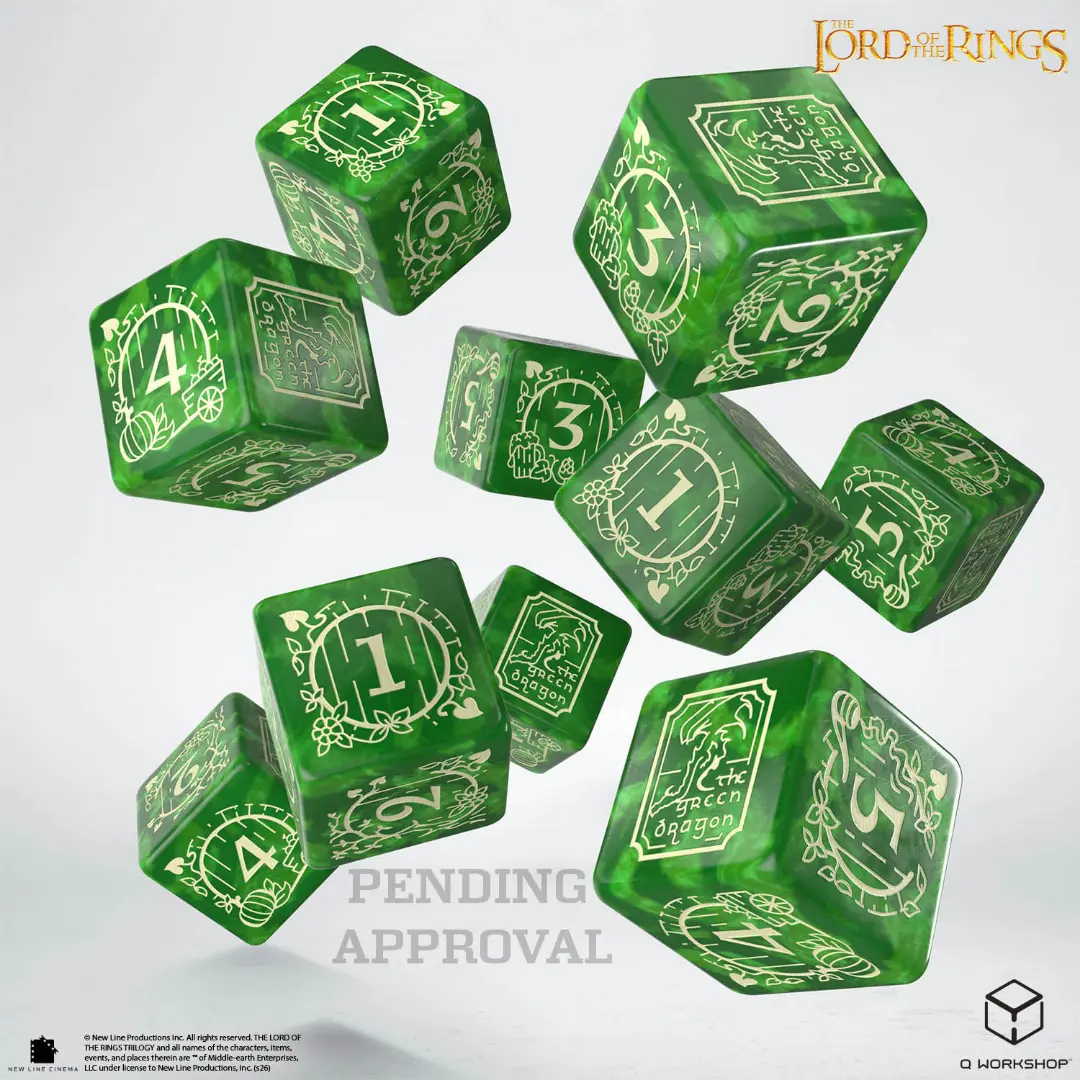 Q Workshop | Shire 10 × D6 Dice Set | The Lord of the Rings