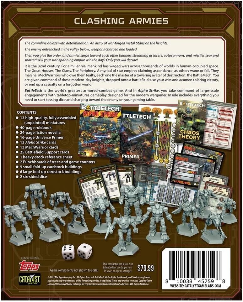 Catalyst Game Labs: BattleTech Alpha Strike Box Set - Miniature Games