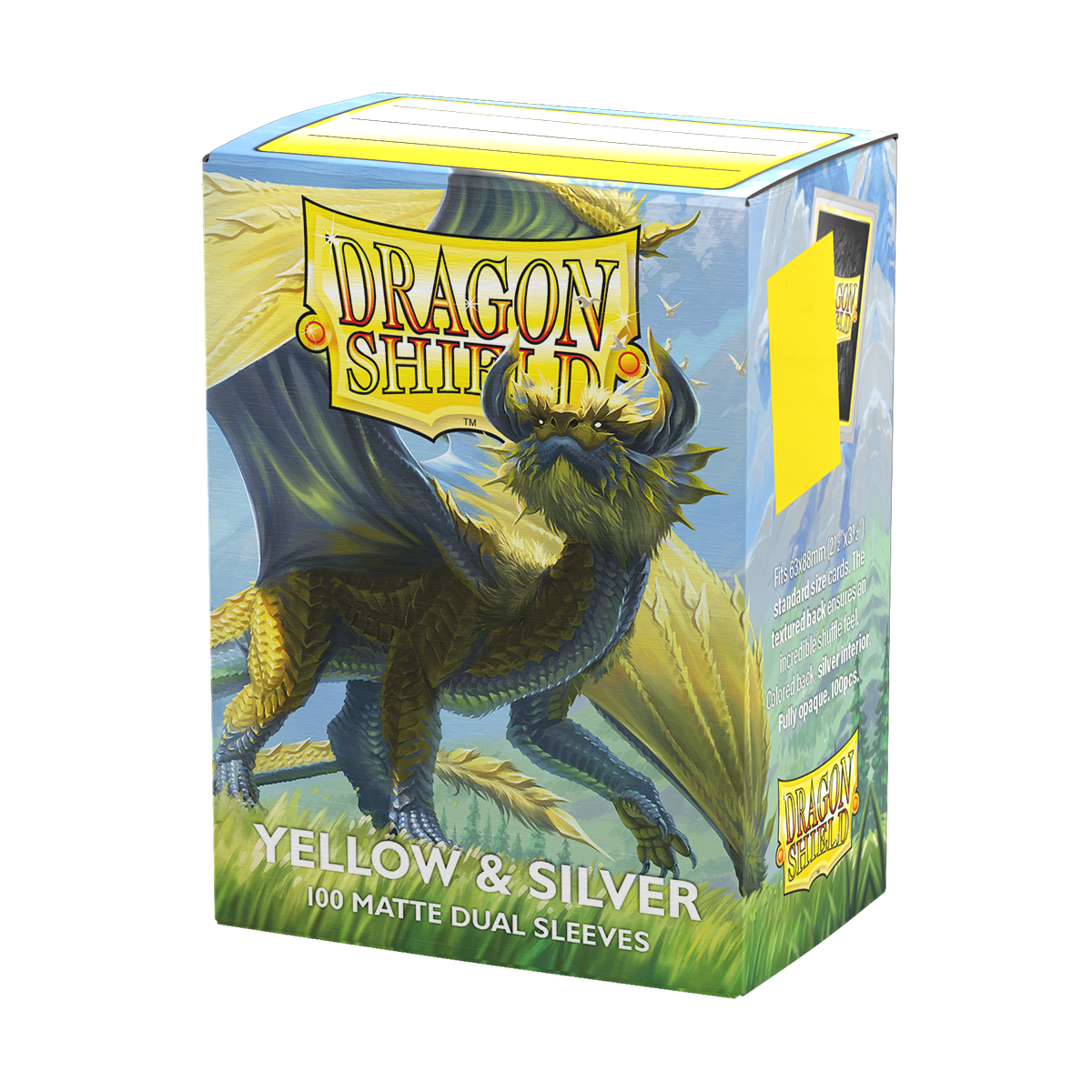 Dragon Shield: Yellow & Silver - Matte Dual Sleeves Standard Size