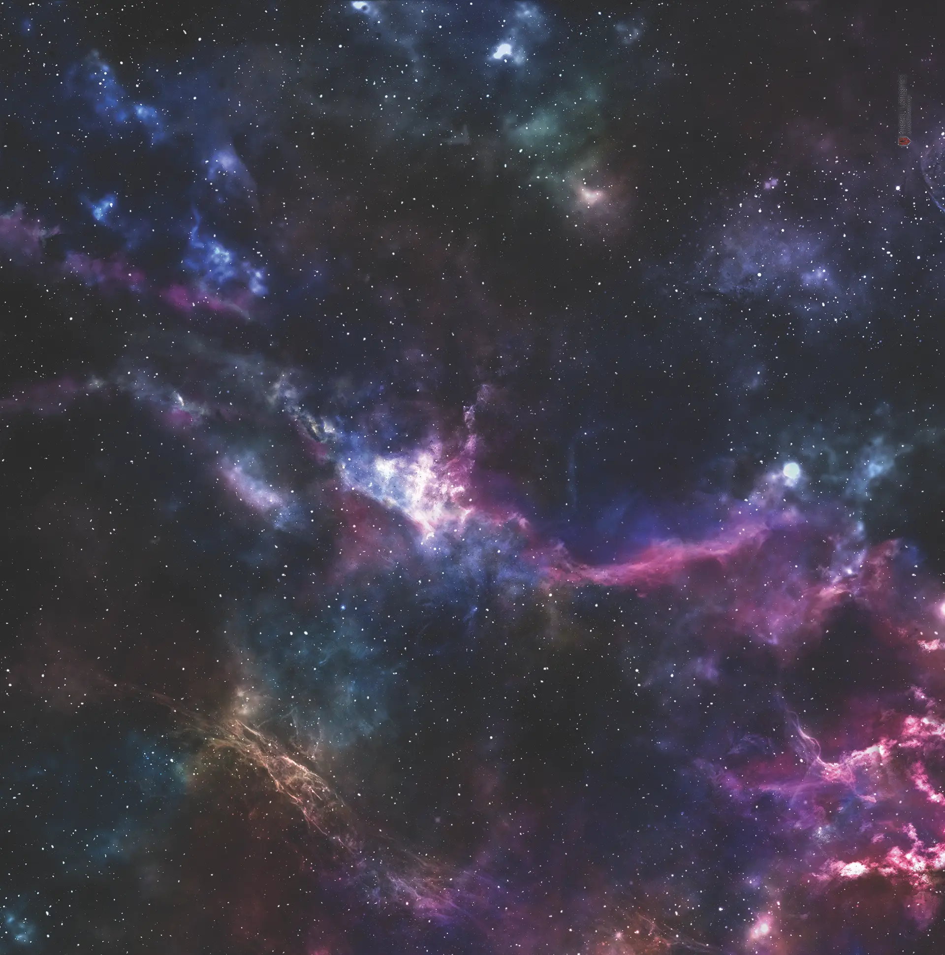 Kraken Wargames | Space Sector 6 A | Tabletop Playmat (91x91cm)