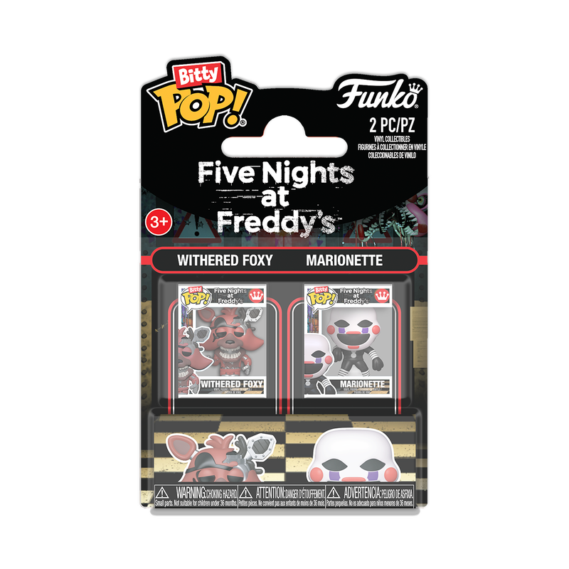 Bitty POP 2 Pack | Withered Foxy & Marionette | Five Nights at Freddy's