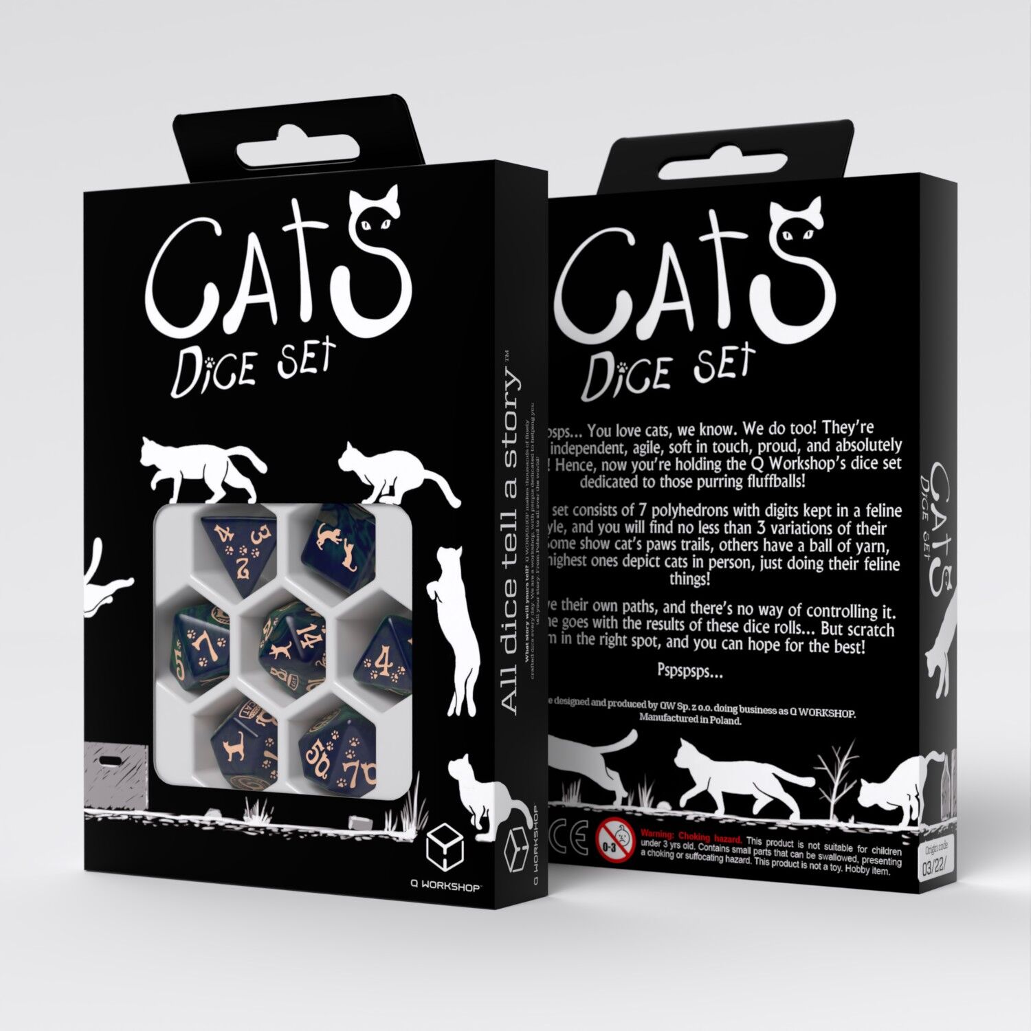 Q Workshop | Mittens | CATS Dice Set