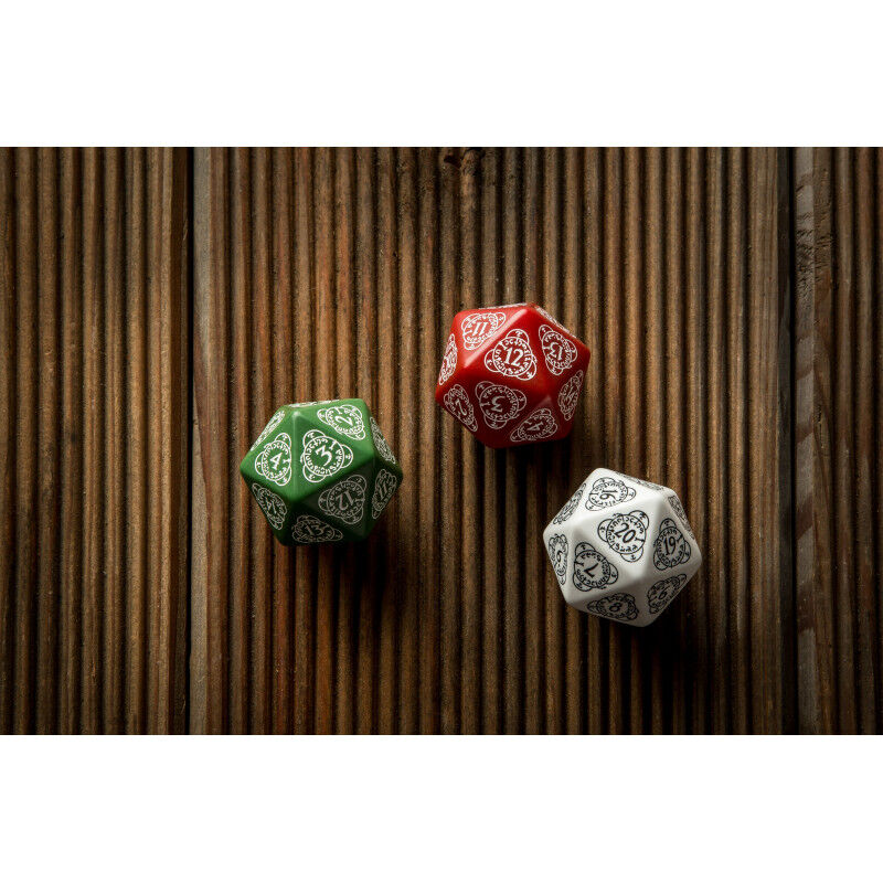 Q Workshop | Red & White | D20 Level Counter Die