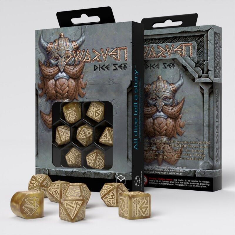 Q Workshop | Gold | Dwarven Dice Set