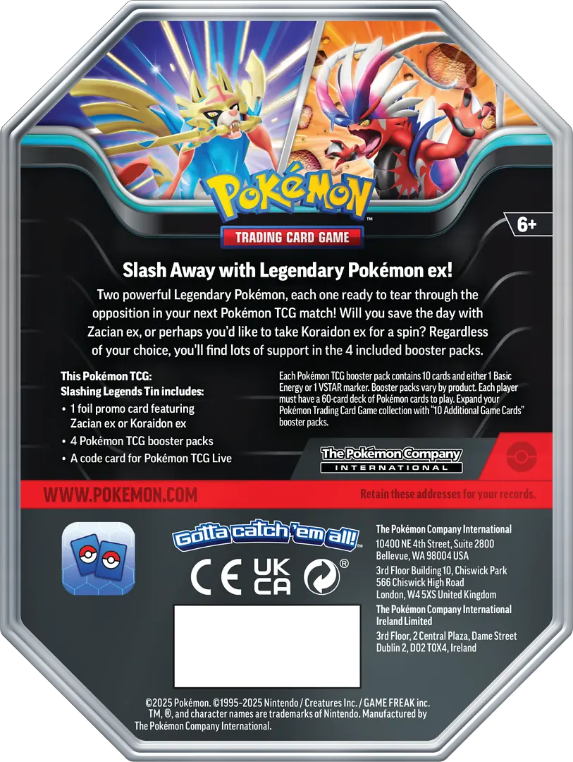 Pokémon TCG: Slashing Legends ex - Tin (EN)