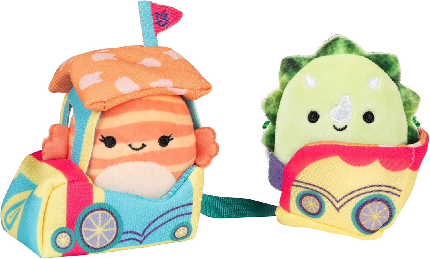Squishmallows | Micromallows  Plush | Tristan & Lucienne Ticket to Ride Accessory Set
