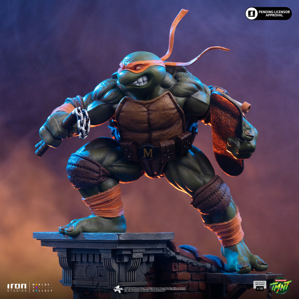 Iron Studios | Michelangelo Unleashed | Teenage Mutant Ninja Turtles Art Scale 1/10