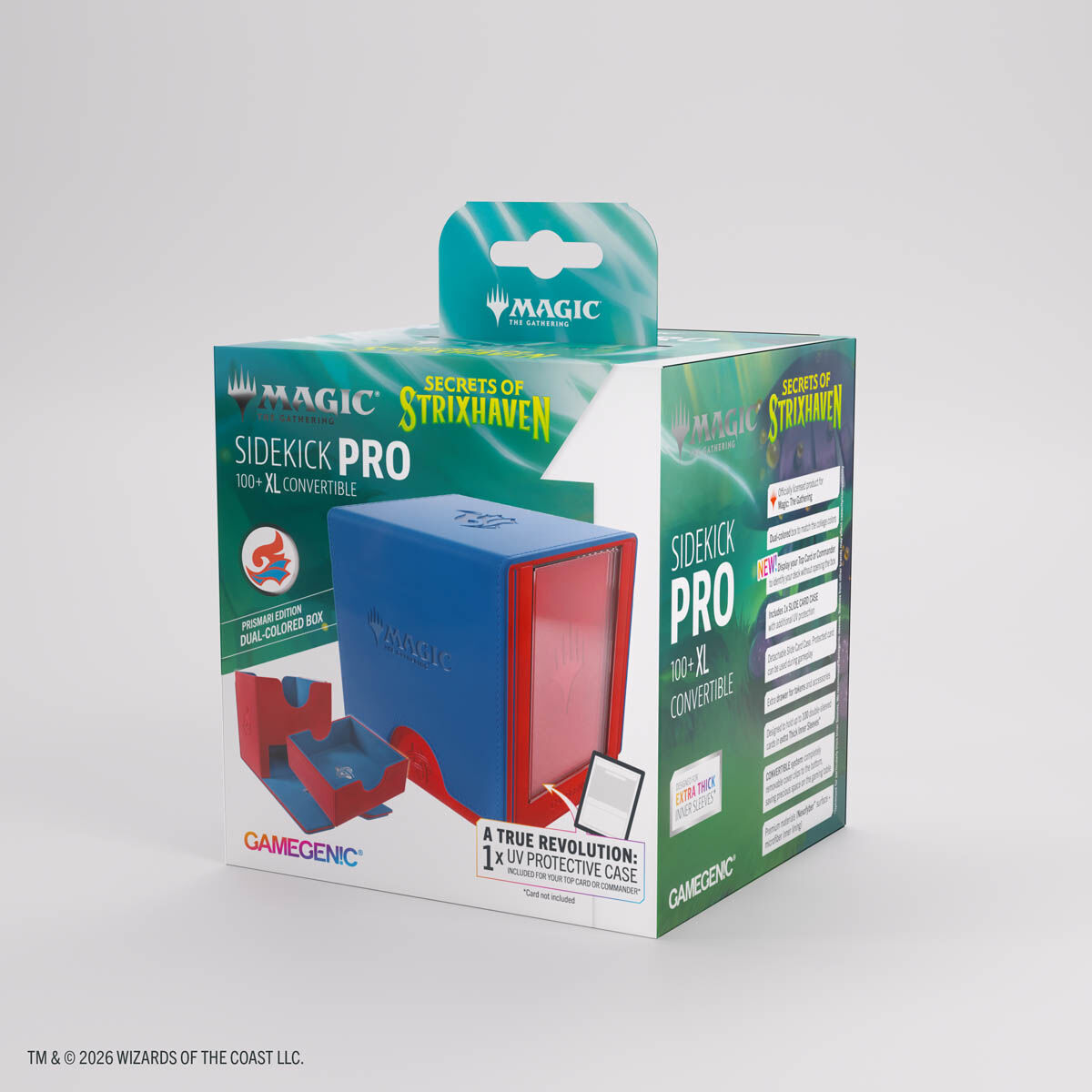 Gamegenic | Secrets of Strixhaven - Rot/Blau | Deckbox Sidekick Plus100+ XL