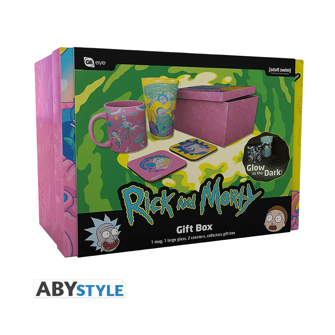 Rick and Morty - Pck Glass XXL + Mug + 2 Coasters