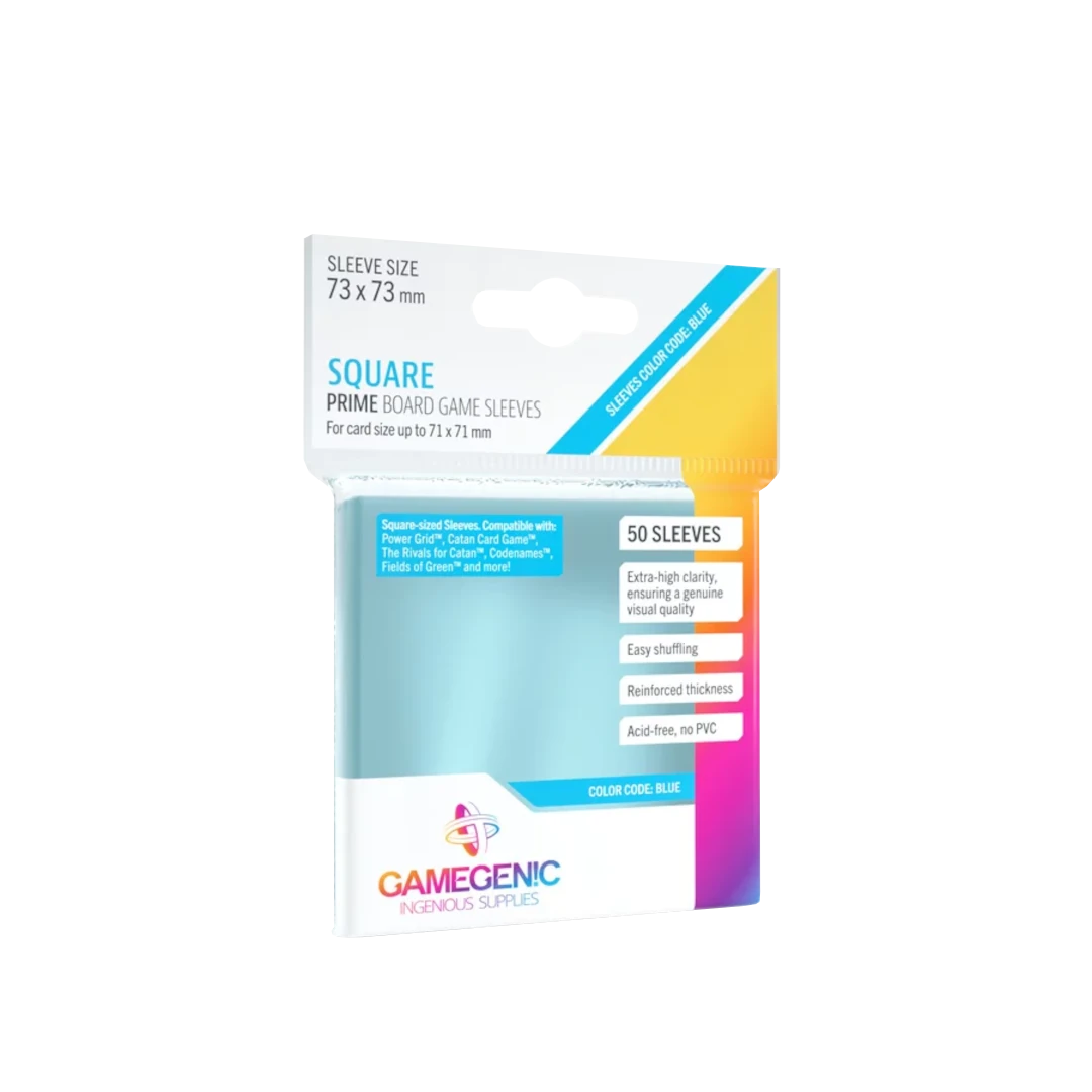Gamegenic | Prime Board Game Sleeves | Blue 73x73mm (50pc)