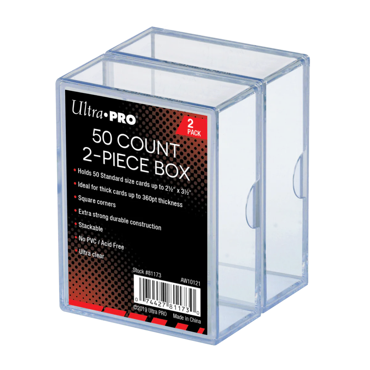 Ultra Pro: 2-Piece 50-Count - Clear Card Boxes 2ct | 101627