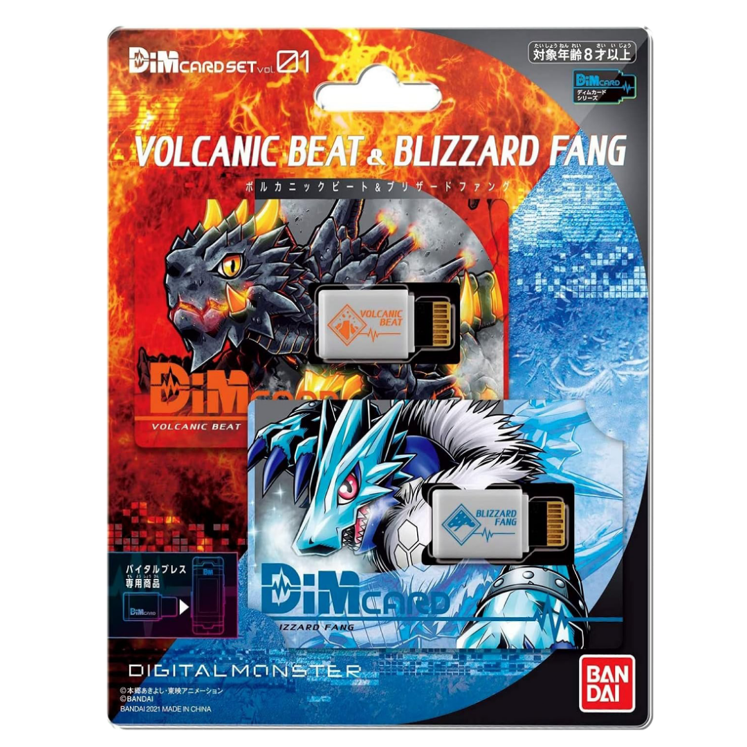 Bandai | Dim Card Set Volcanic Beat & Blizzard Fang Vol. 1 | Digital Monsters