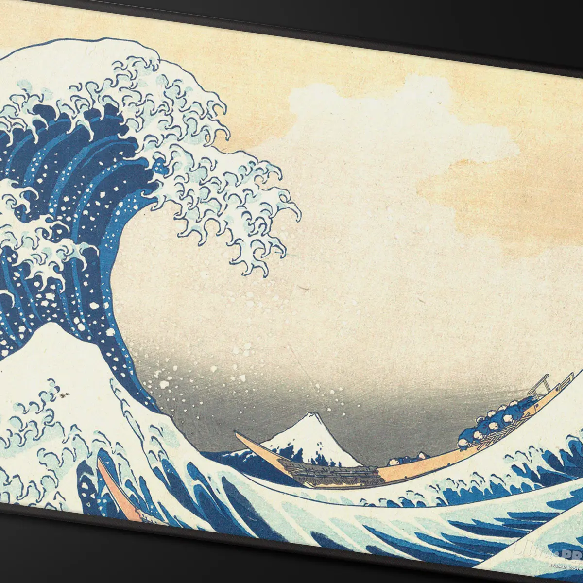 Ultra Pro: The Great Wave off Kanagawa - Black Stitched Playmat
