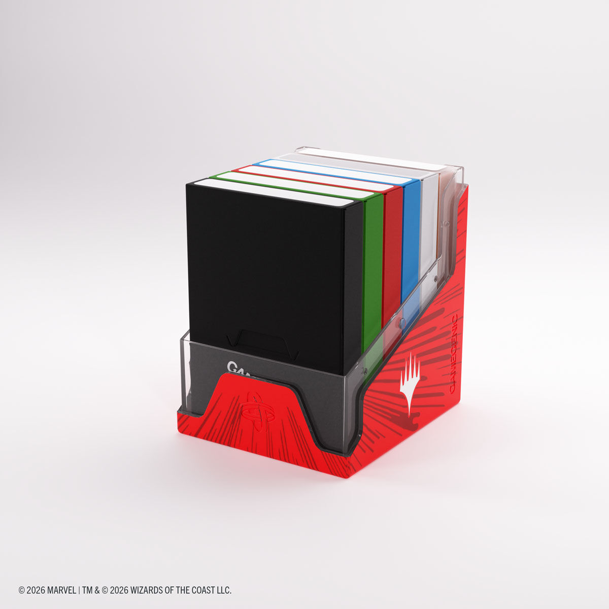 Gamegenic | Marvel Super Heroes - Comic Burst Red | Deckbox Bastion 100+ XL