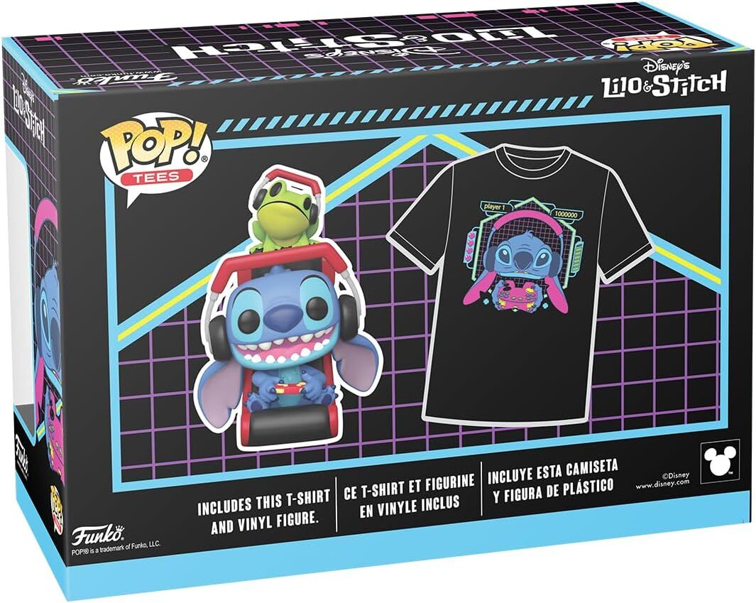 POP! Tees: Gmr Stitch mit Frosch - Lilo & Stitch - M