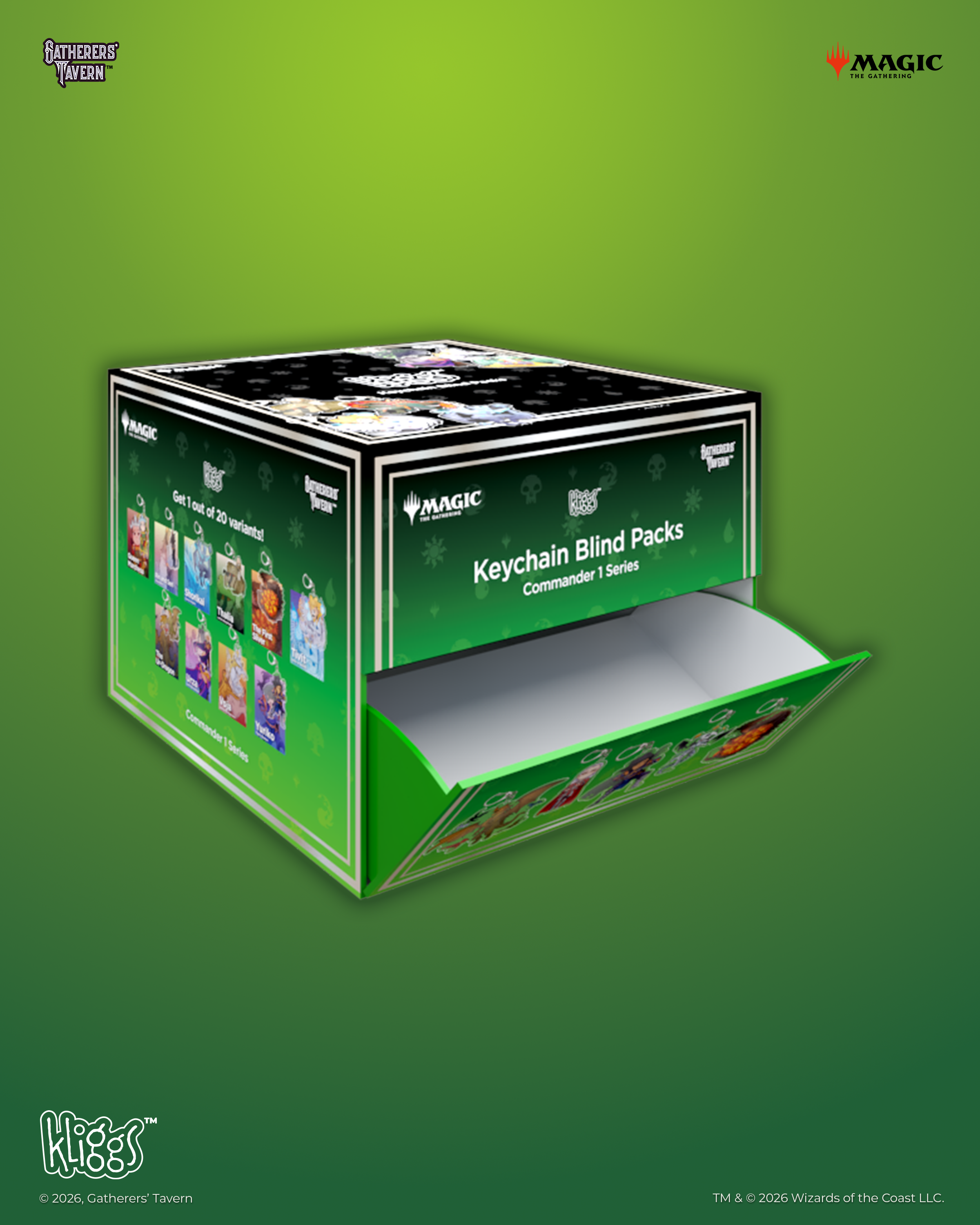 Gatherers' Tavern | Kliggs Keychain Blind Packs Box Commander Series 1 (20 Stück) | Magic: The Gathering