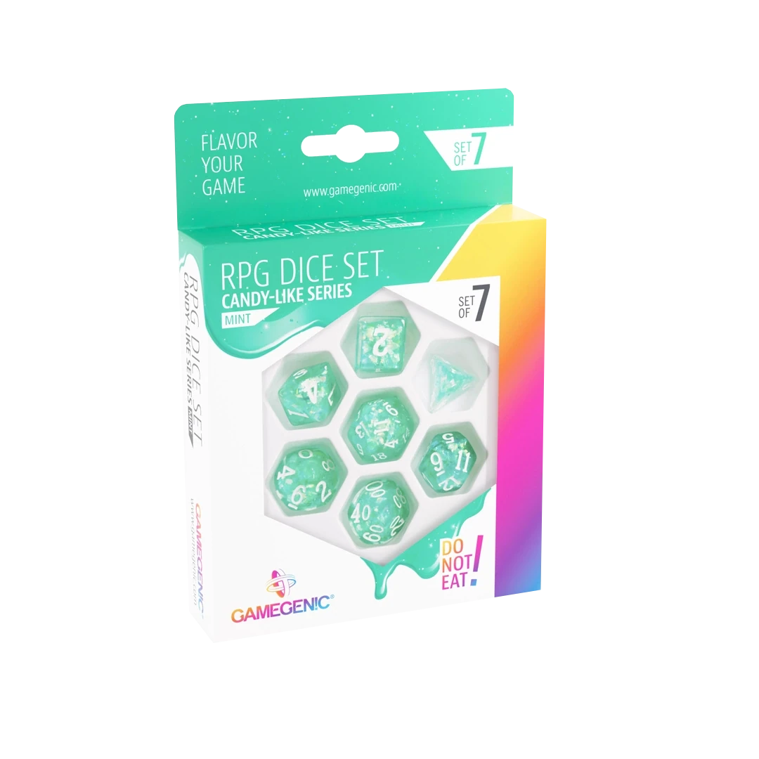Gamegenic | Dice Candy-like Series Mint | RPG Dice Set (7pcs)