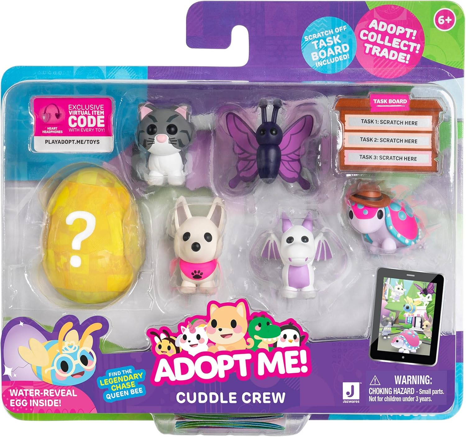 Jazwares | Adopt Me 6 Figure Pack (Pets Multipack) | Cuddle Crew W5