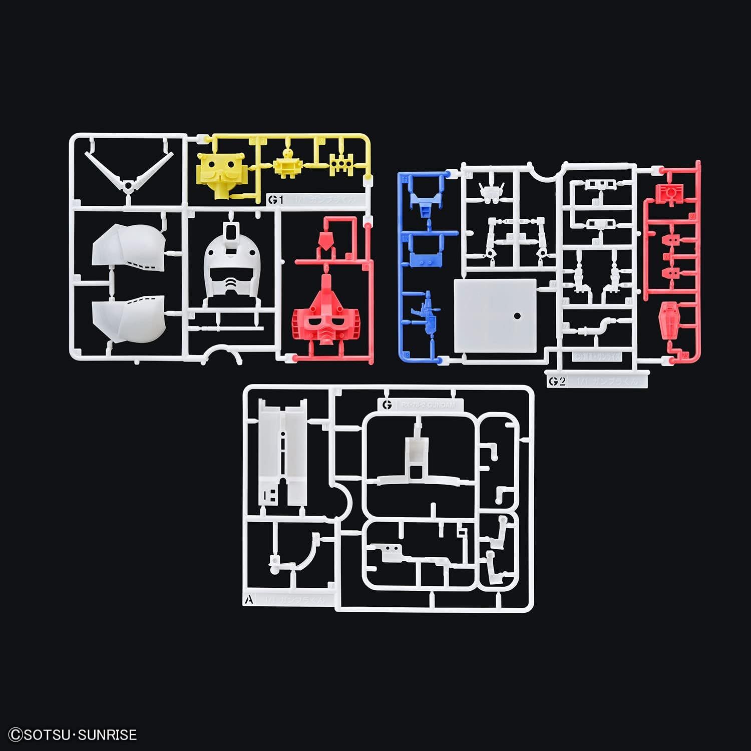 Bandai | 1/1 Gunpla-Kun Dx Set (with Runner Ver. Recreation Parts) | Mobile Suit Gundam (8cm)
