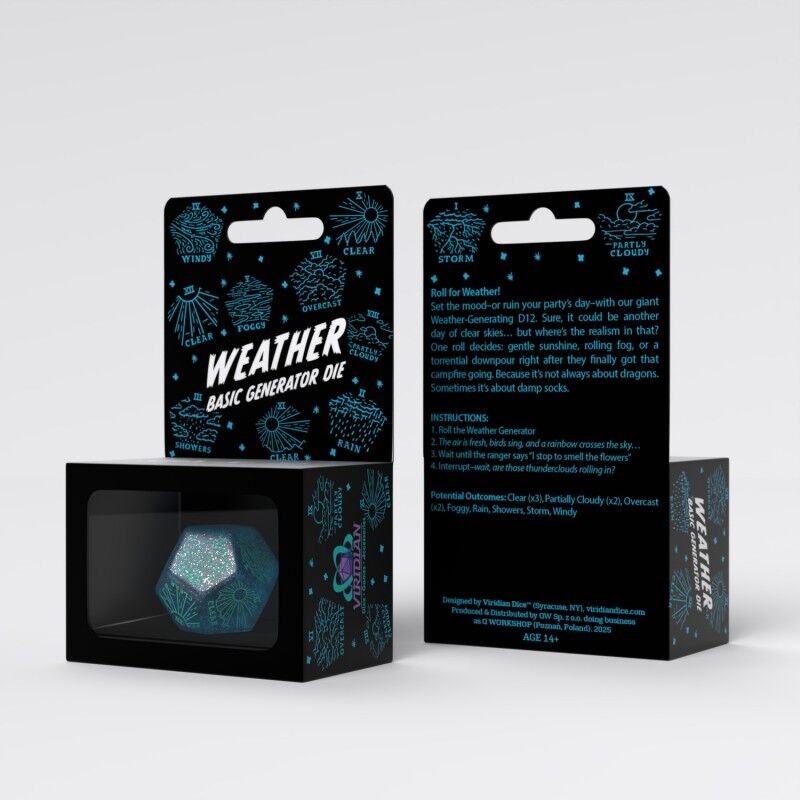Q Workshop | Shimmering Blue & Turquise | Weather Generator Die