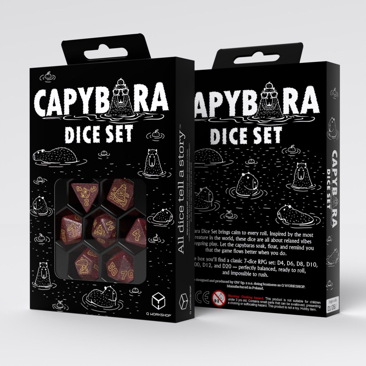 Q Workshop | Chillo | Capybara Dice Set