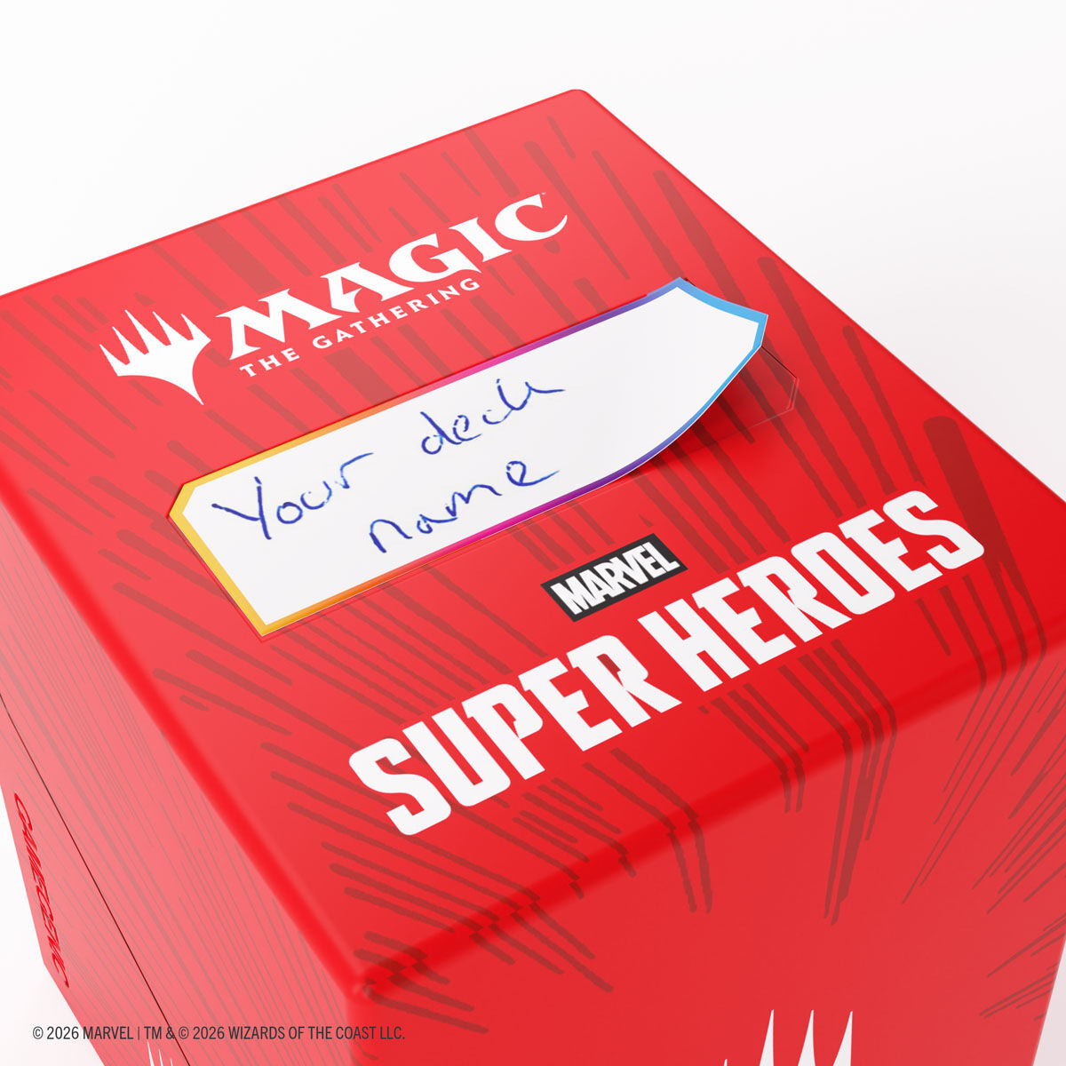 Gamegenic | Marvel Super Heroes - Comic Burst Red | Deckbox Bastion 100+ XL