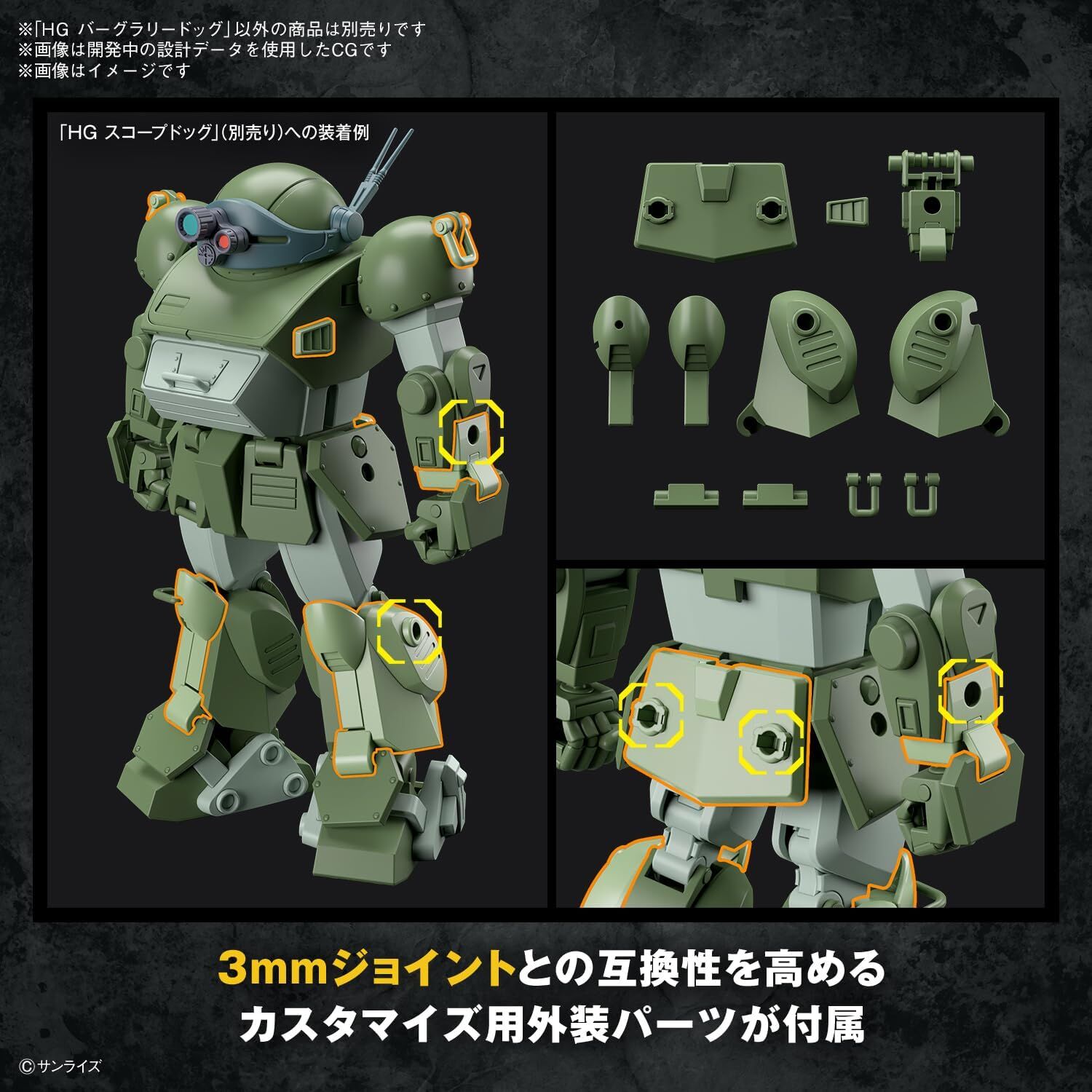 Bandai: HG Burglarydog – VOTOMS (14cm)