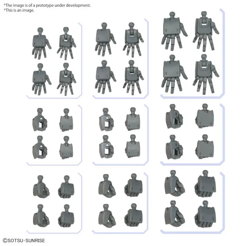 Bandai | Gundam Option Parts Set Gunpla 03 (Build Hands Square Shape) | Zubehör für Gundam Modellbausätze