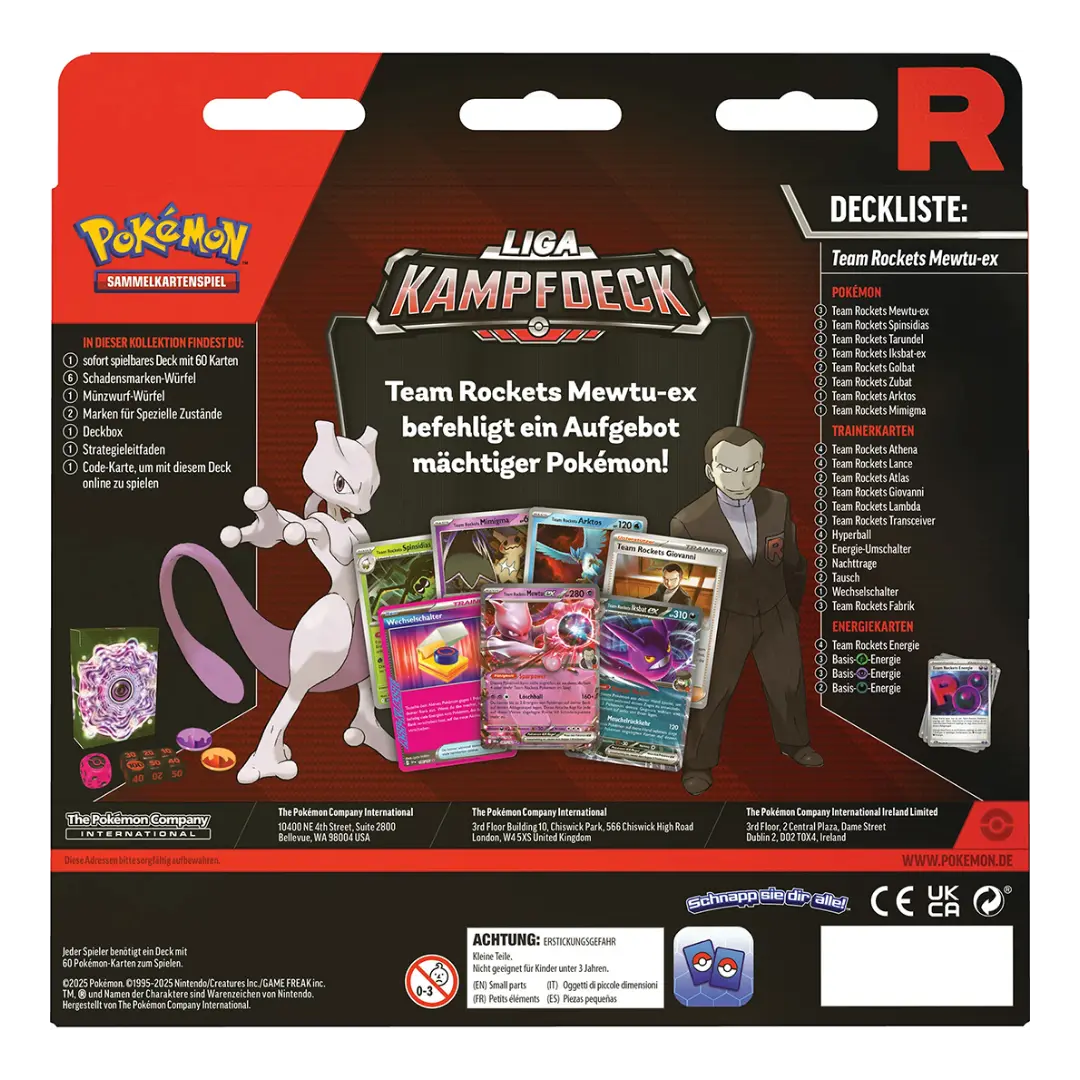 Pokémon TCG | Team Rockets Mewtu EX | Liga-Kampfdeck (DE)