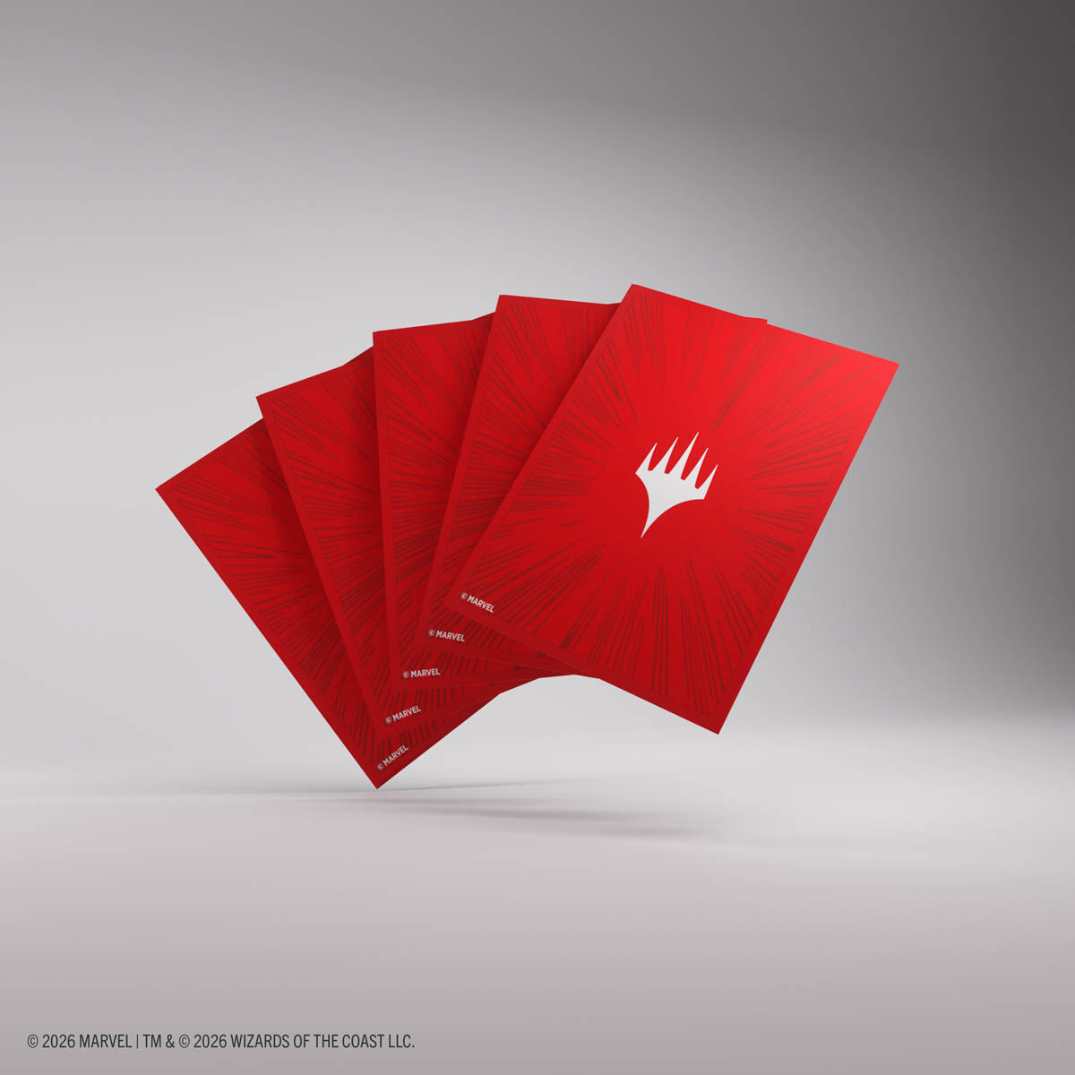 Gamegenic | Marvel Super Heroes - Comic Burst Red | Premium Double Sleeving Pack