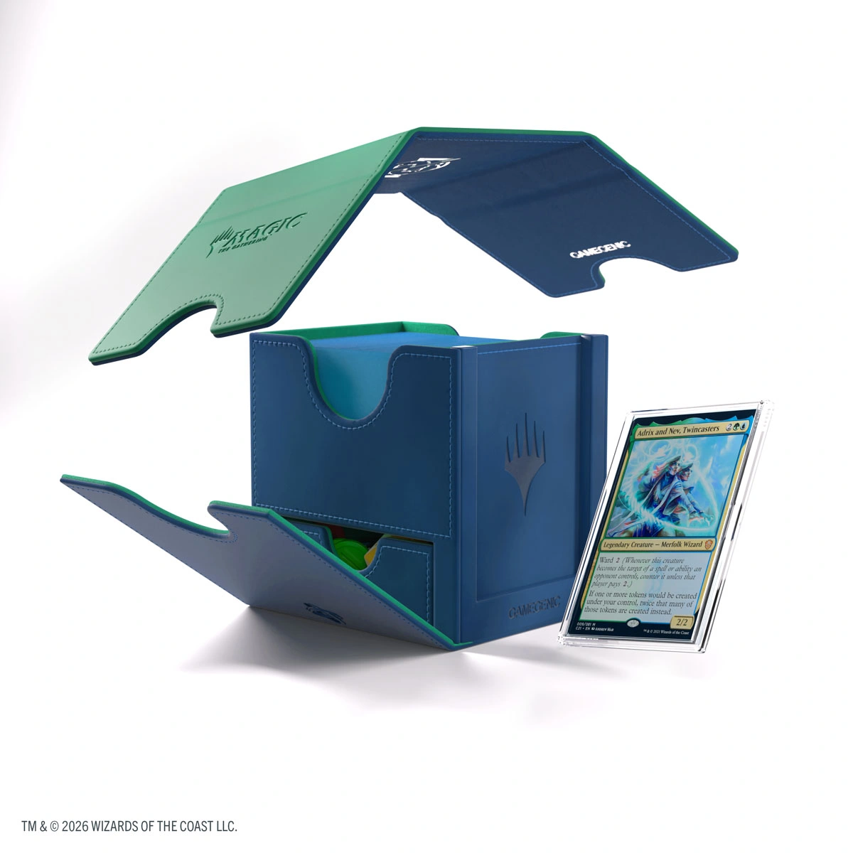 Gamegenic | Secrets of Strixhaven - Blau/Grün | Deckbox Sidekick Plus100+ XL