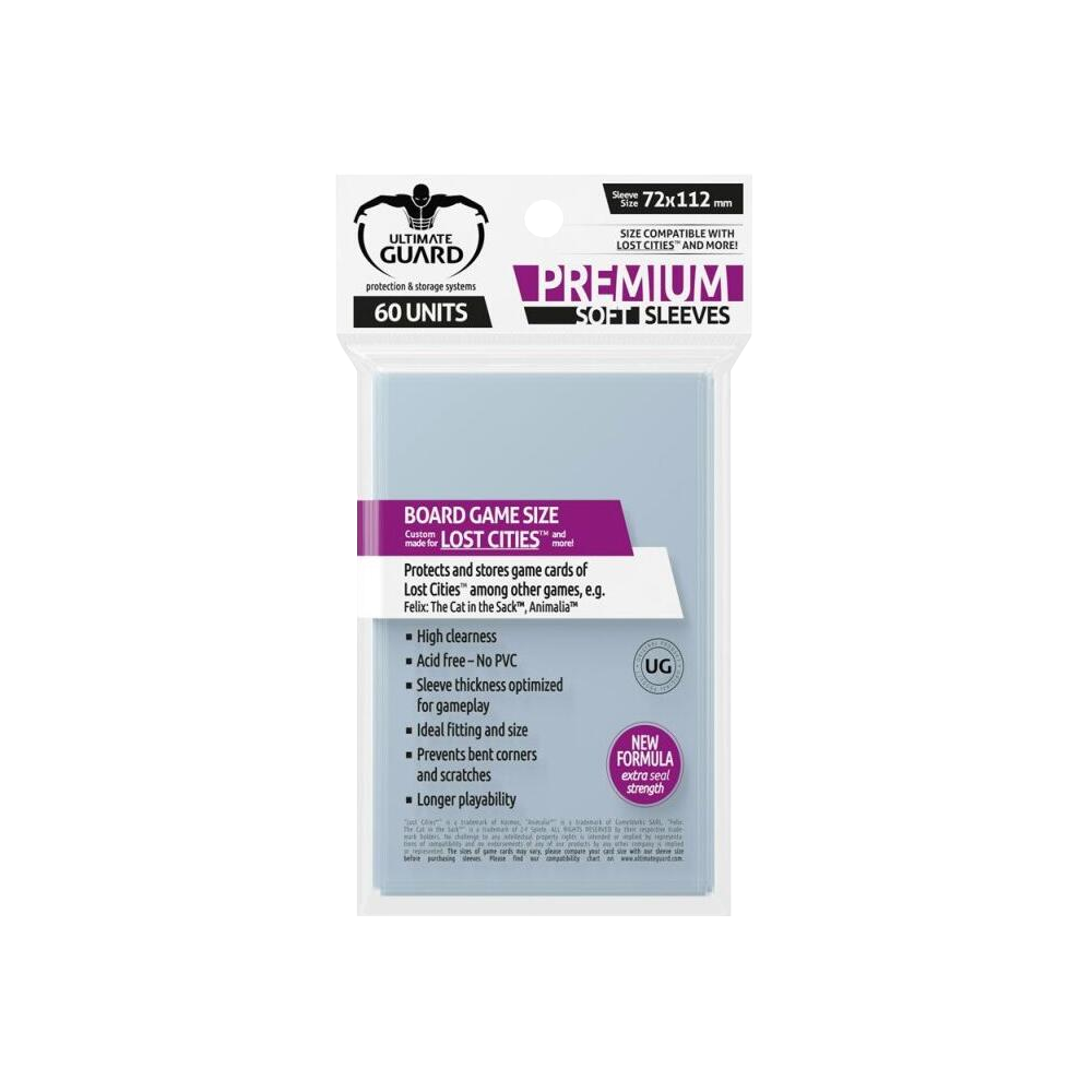 Ultimate Guard | Premium Soft Sleeves | for Board Games Lost Cities (60)