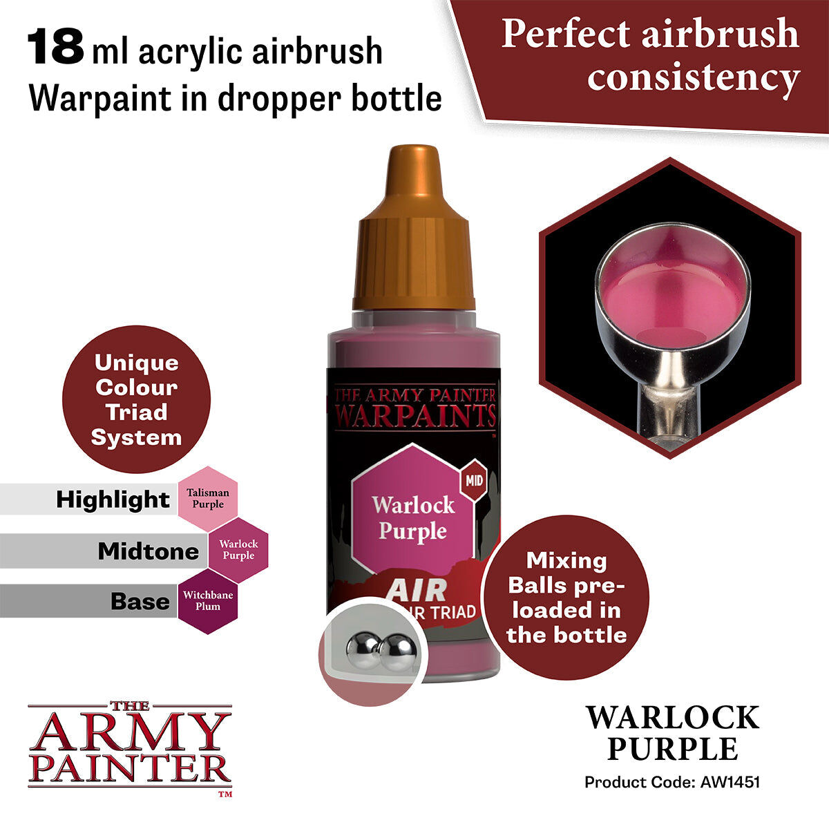 The Army Painter - Warlock Purple - Warpaints Air