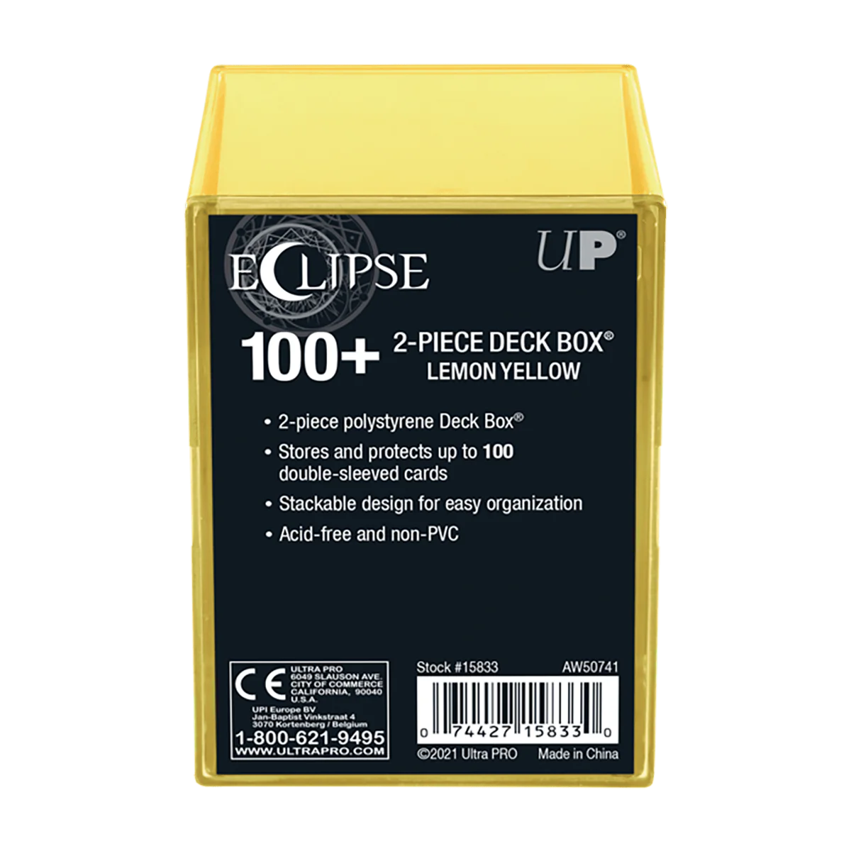 Ultra Pro: Eclipse 2-Piece Deck Box - Lemon Yellow