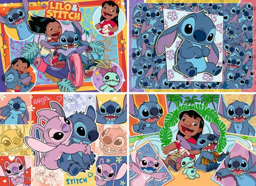 Ravensburger | Disney Stitch | Aloha! 4x 100 Teile | Puzzle