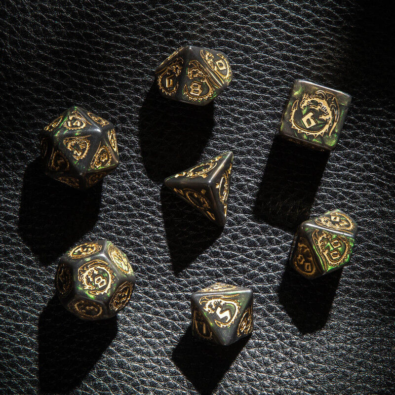 Q Workshop | Nephrite | Dragons Dice Set