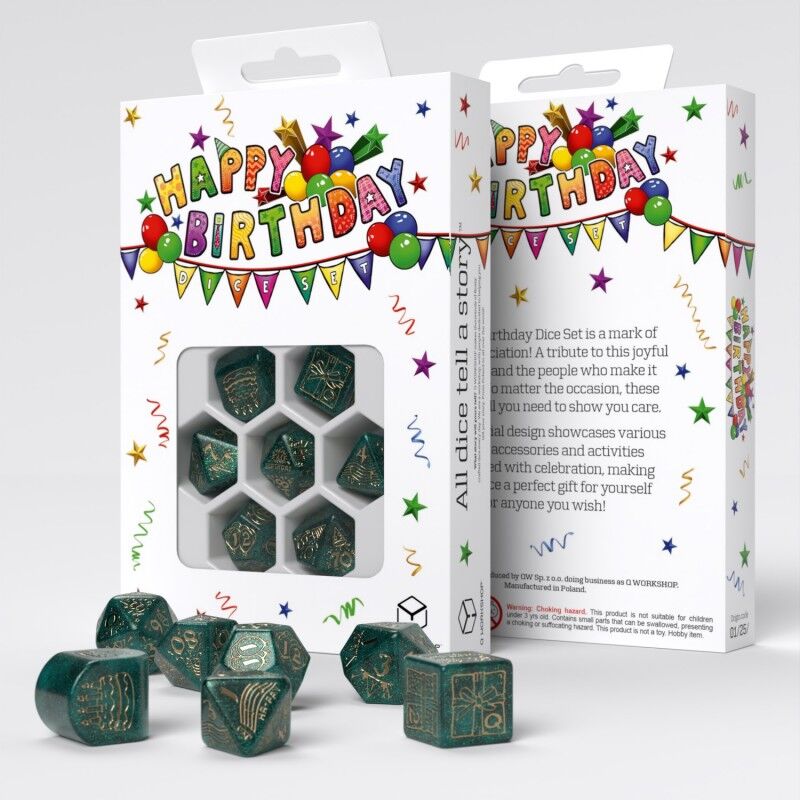 Q Workshop | Balloons | Happy Birthday Dice Set