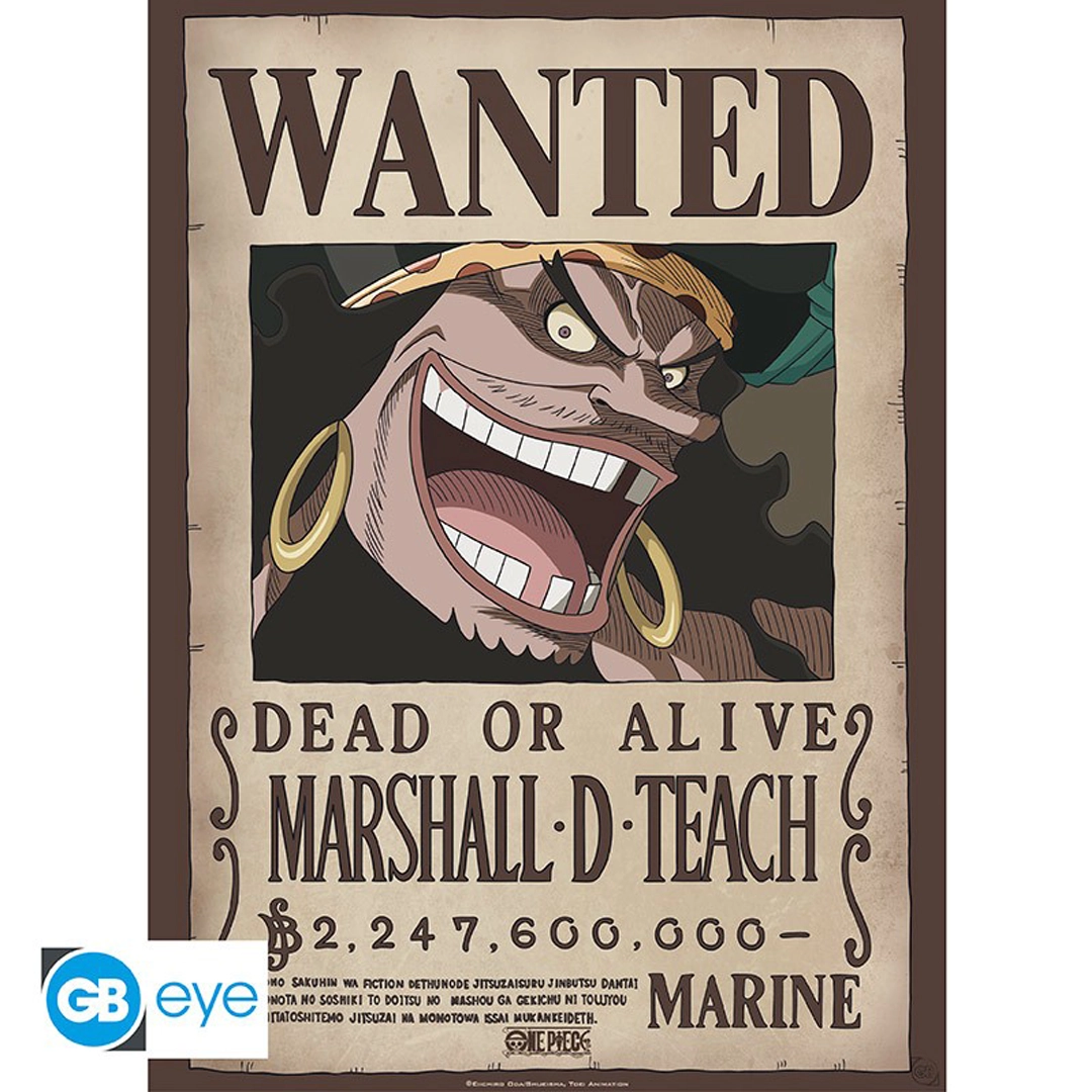 Abysse: One Piece - Chibi Poster (52 x 38cm) - Wanted Blackbeard
