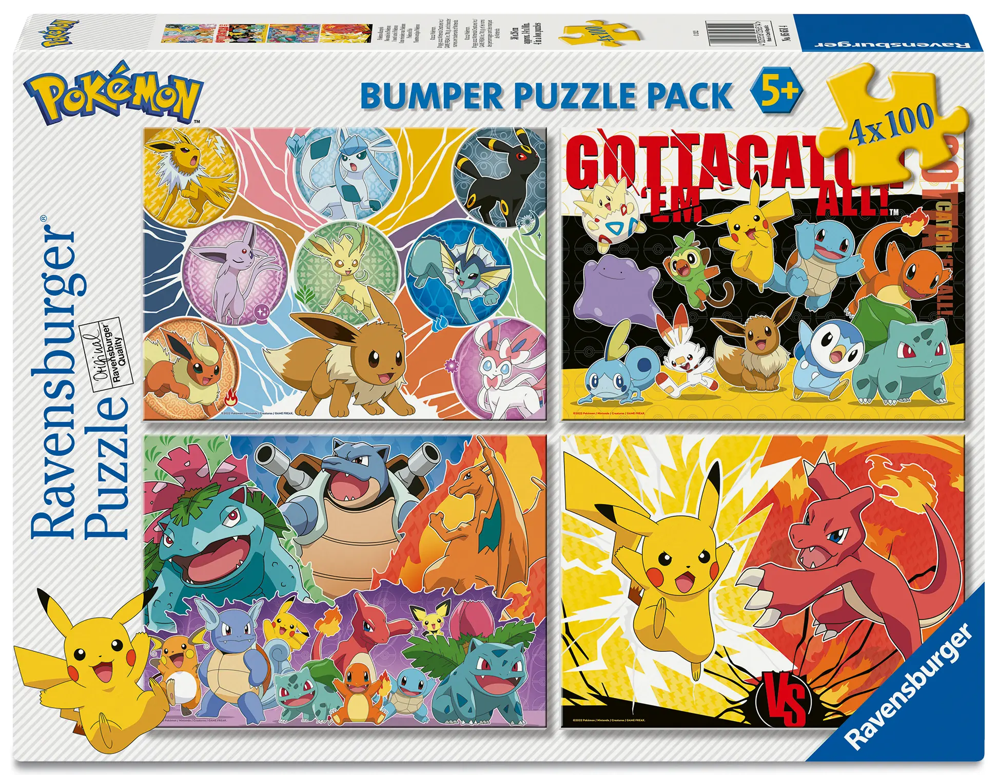 Ravensburger | Pokémon Kumpels | 4x 100 Teile Puzzle