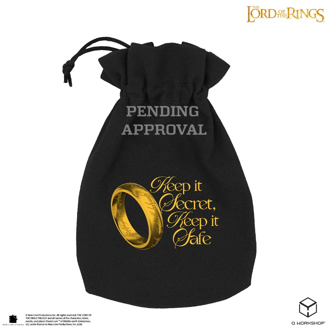 Q Workshop | Keep It Secret Edition One Ring Dice Pouch | The Lord of the Rings