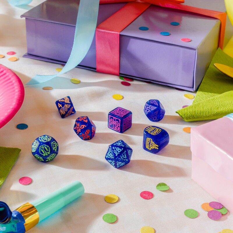 Q Workshop | Streamers | Happy Birthday Dice Set